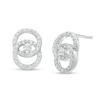 Thumbnail Image 1 of You Me Us 1/2 CT. T.W. Diamond Intertwined Circles Stud Earrings in 10K White Gold