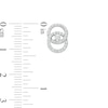 Thumbnail Image 3 of You Me Us 1/2 CT. T.W. Diamond Intertwined Circles Stud Earrings in 10K White Gold