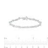 Thumbnail Image 4 of 1/2 CT. T.W. Diamond Rice Bead Alternating Bracelet in Sterling Silver – 7.75"