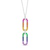 Thumbnail Image 1 of Vera Wang Love Collection Multi-Gemstone Pride Paper Clip Link Pendant in Sterling Silver – 19&quot;