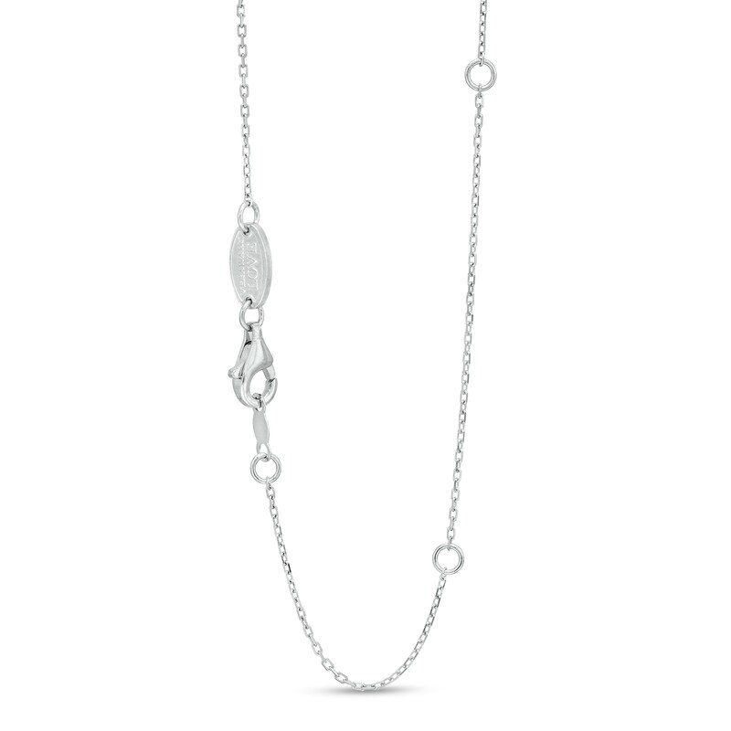 Main Image 2 of Vera Wang Love Collection Multi-Gemstone Pride Paper Clip Link Pendant in Sterling Silver – 19&quot;