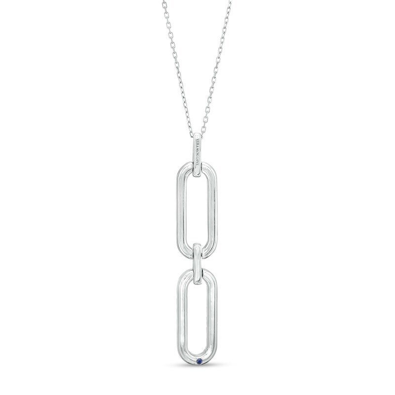 Main Image 3 of Vera Wang Love Collection Multi-Gemstone Pride Paper Clip Link Pendant in Sterling Silver – 19&quot;
