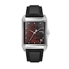 Thumbnail Image 0 of Men's Bulova Frank Lloyd Wright Black Leather Strap Watch with Rectangular Dial (Model: 96A223)