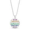 Thumbnail Image 3 of Vera Wang Love Collection Multi-Gemstone Pride Medallion Pendant in Sterling Silver – 20&quot;