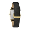 Thumbnail Image 2 of Men's Bulova Frank Lloyd Wright Gold-Tone Black Leather Strap Watch with Rectangular Dial (Model: 97A176)