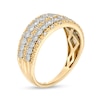 Thumbnail Image 3 of 1/4 CT. T.W. Diamond Multi-Row Anniversary Band in 10K Two-Tone Gold