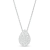 Thumbnail Image 1 of 1/2 CT. T.W. Certified Pear-Shaped Lab-Grown Multi-Diamond Pendant in 14K White Gold (F/SI2)