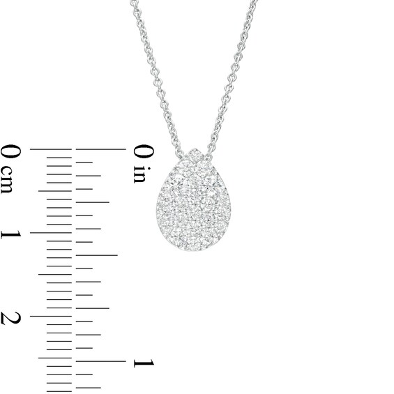 1/2 CT. T.w. Certified Pear-Shaped Lab-Grown Multi-Diamond Pendant in 14K White Gold (F/Si2)