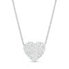 Thumbnail Image 1 of 1/2 CT. T.W. Certified Heart-Shaped Lab-Grown Multi-Diamond Pendant in 14K White Gold (F/SI2)