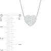 Thumbnail Image 3 of 1/2 CT. T.W. Certified Heart-Shaped Lab-Grown Multi-Diamond Pendant in 14K White Gold (F/SI2)