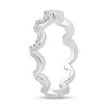 Thumbnail Image 2 of Enchanted Disney Ariel 1/6 CT. T.W. Diamond Scallop Band in Sterling Silver – Size 7