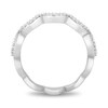 Thumbnail Image 3 of Enchanted Disney Ariel 1/6 CT. T.W. Diamond Scallop Band in Sterling Silver – Size 7
