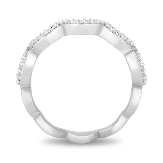 Enchanted Disney Ariel 1/6 CT. T.w. Diamond Scallop Band in Sterling Silver â Size 7