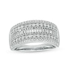 Thumbnail Image 1 of 1/2 CT. T.W. Baguette and Round Diamond Multi-Row Anniversary Band in 10K White Gold