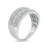 Thumbnail Image 3 of 1/2 CT. T.W. Baguette and Round Diamond Multi-Row Anniversary Band in 10K White Gold