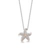 Thumbnail Image 1 of Enchanted Disney Ariel 1/10 CT. T.W. Diamond Starfish Pendant in Sterling Silver and 10K Rose Gold – 19"