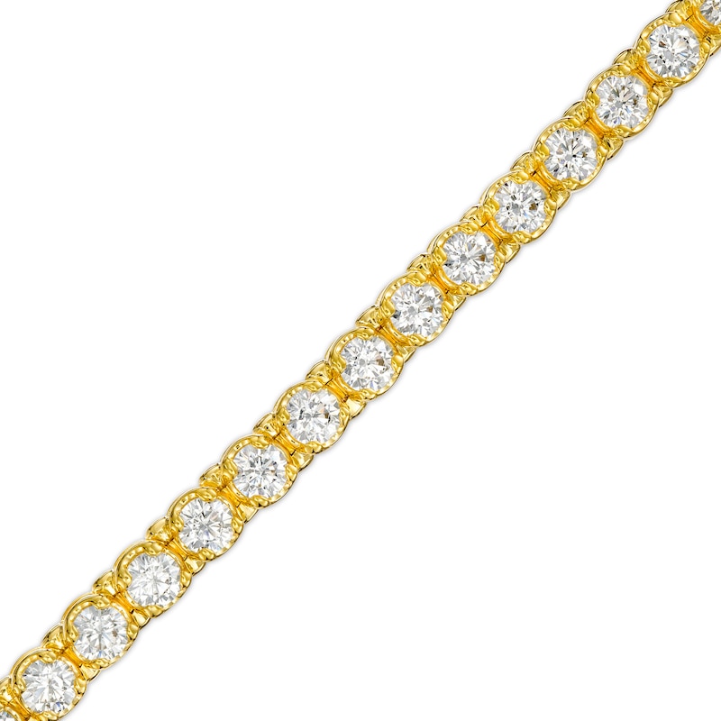 Men's 7 CT. T.W. Certified Lab-Created Diamond Tennis Bracelet in 14K Gold (F/SI2) – 8.47"