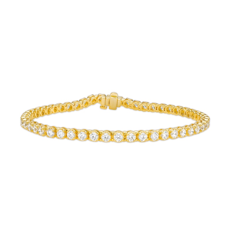 Men's 7 CT. T.W. Certified Lab-Created Diamond Tennis Bracelet in 14K Gold (F/SI2) – 8.47"