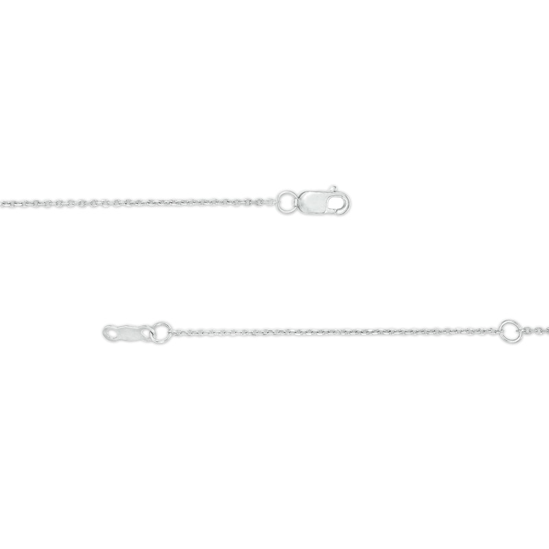 Main Image 3 of 1/6 CT. T.W. Diamond Double Heart-Shaped Frame Pendant in Sterling Silver and 10K Rose Gold