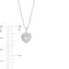 Thumbnail Image 4 of 1/6 CT. T.W. Diamond Double Heart-Shaped Frame Pendant in Sterling Silver and 10K Rose Gold