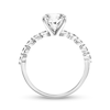 Thumbnail Image 3 of 8.0mm White Lab-Created Sapphire Engagement Ring in 10K White Gold