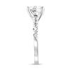 Thumbnail Image 4 of 8.0mm White Lab-Created Sapphire Engagement Ring in 10K White Gold