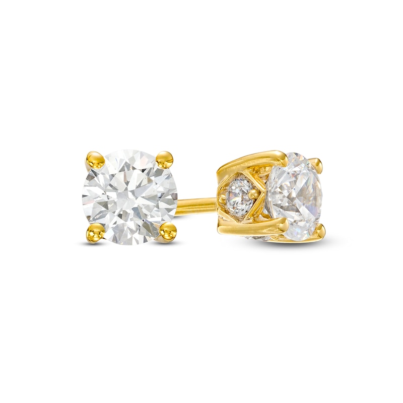 Main Image 1 of 7/8 CT. T.W. Diamond Solitaire Stud Earrings in 10K Gold (J/I3)