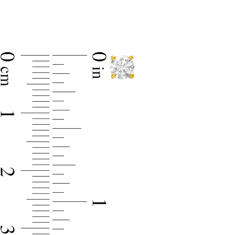 Main Image 3 of 7/8 CT. T.W. Diamond Solitaire Stud Earrings in 10K Gold (J/I3)