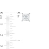 Thumbnail Image 3 of 3 CT. T.W. Certified Princess-Cut Lab-Grown Diamond Stud Earrings in 14K White Gold (F/SI2)