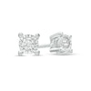 Thumbnail Image 1 of 1/6 CT. T.W. Diamond Solitaire Stud Earrings in Sterling Silver (J/I3)