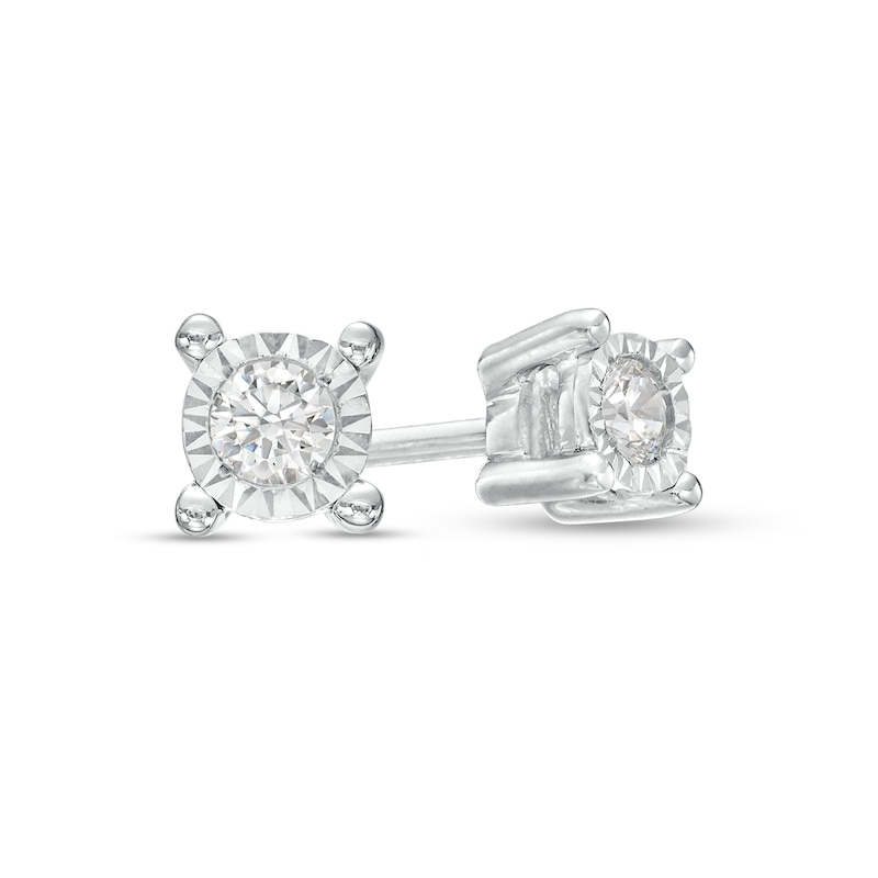 1/6 CT. T.W. Diamond Solitaire Stud Earrings in Sterling Silver (J/I3)