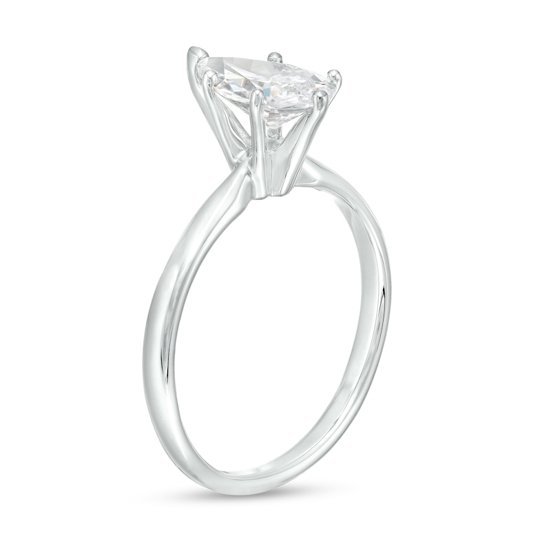 1-1/2 CT. Certified Pear-Shaped Lab-Created Diamond Solitaire Engagement Ring in 14K White Gold (F/VS2)