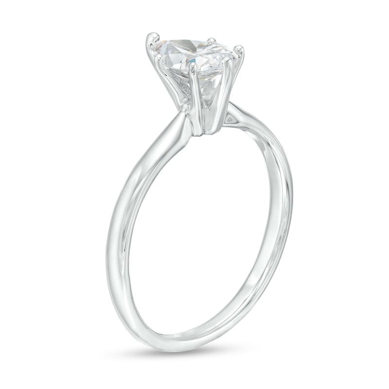 1 CT. Certified Pear-Shaped Lab-Created Diamond Solitaire Engagement Ring in 14K White Gold (F/VS2)