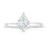 Thumbnail Image 3 of 1 CT. Certified Pear-Shaped Lab-Created Diamond Solitaire Engagement Ring in 14K White Gold (F/VS2)