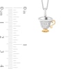 Thumbnail Image 3 of Enchanted Disney Belle 1/15 CT. T.W. Diamond Teacup in Sterling Silver and 10K Gold – 19"