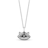 Thumbnail Image 1 of Enchanted Disney Pocahontas 1/8 CT. T.W. Black and White Diamond Meeko Pendant in Sterling Silver - 19"