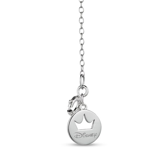 Enchanted Disney Pocahontas 1/8 CT. T.w. Black and White Diamond Meeko Pendant in Sterling Silver - 19"