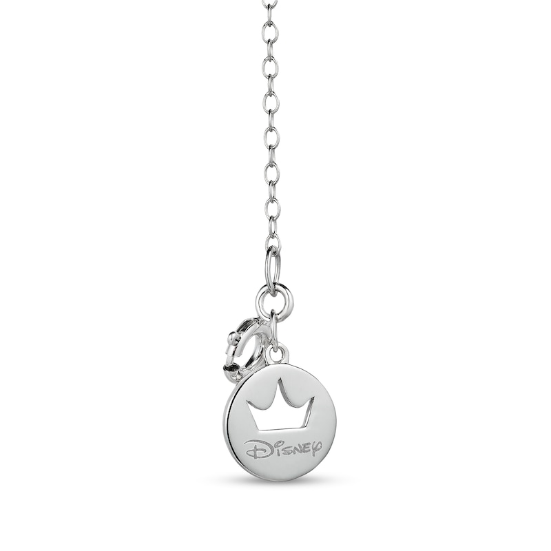 Main Image 2 of Enchanted Disney Pocahontas 1/8 CT. T.W. Black and White Diamond Meeko Pendant in Sterling Silver - 19"