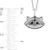 Thumbnail Image 3 of Enchanted Disney Pocahontas 1/8 CT. T.W. Black and White Diamond Meeko Pendant in Sterling Silver - 19"