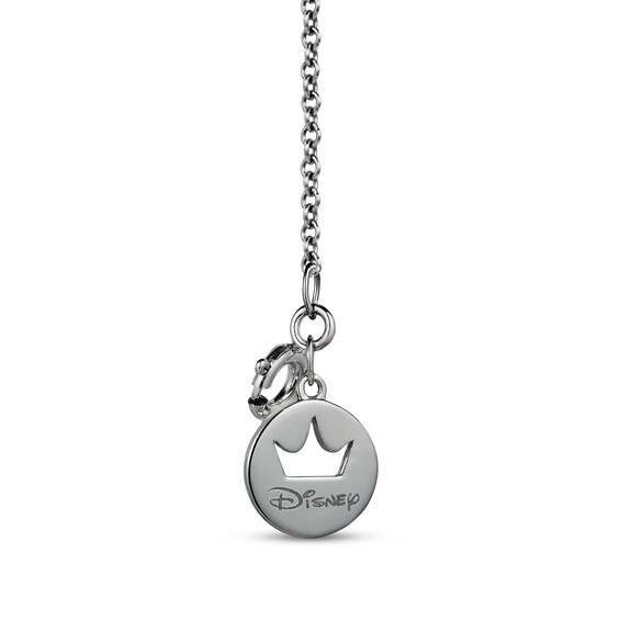 Enchanted Disney Villains Jafar Onyx and 1/15 CT. T.w. Black Diamond Scarab Beetle Pendant in 10K Gold - 19"