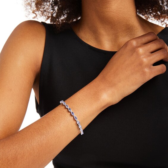 Oval Tanzanite Bracelet in Sterling Silver