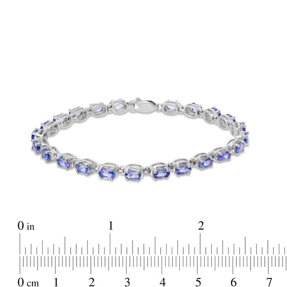 Oval Tanzanite Bracelet in Sterling Silver