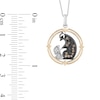 Thumbnail Image 3 of Enchanted Disney Merida 1/8 CT. T.W. Champagne, Black and White Diamond Pendant in Sterling Silver and 10K Gold – 19"