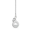 Thumbnail Image 2 of Enchanted Disney Snow White Garnet and 1/6 CT. T.W. Diamond Pendant in Sterling Silver and 10K Rose Gold