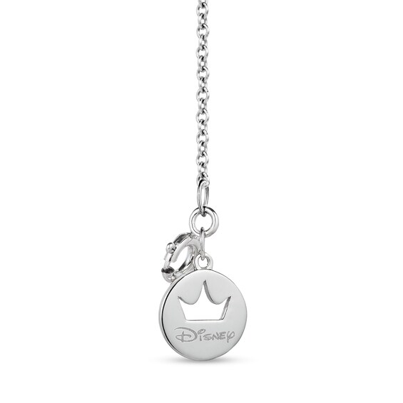Enchanted Disney Snow White Garnet and 1/6 CT. T.w. Diamond Pendant in Sterling Silver and 10K Rose Gold