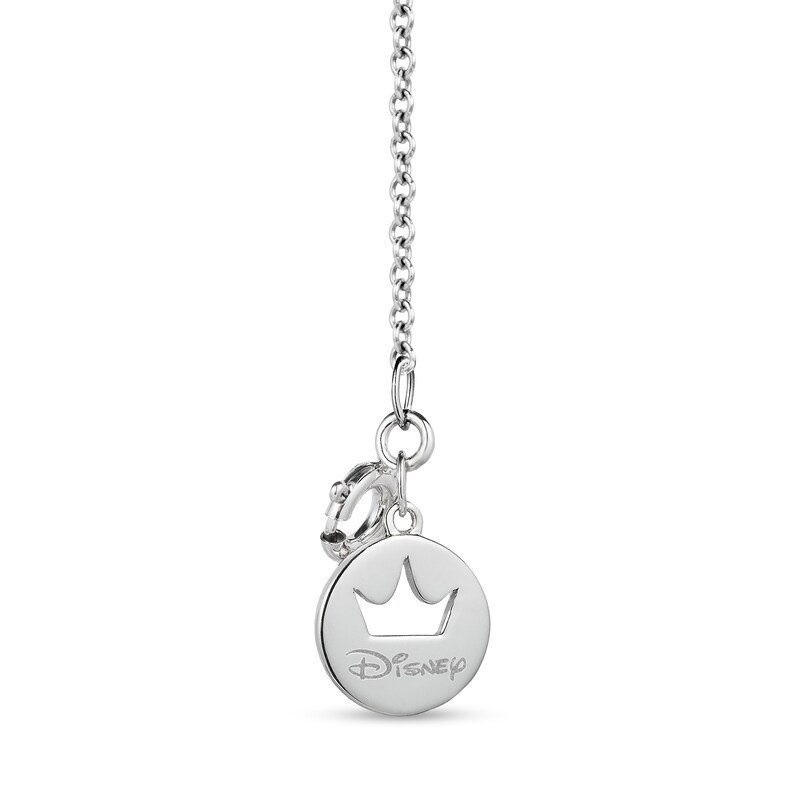 Main Image 2 of Enchanted Disney Snow White Garnet and 1/6 CT. T.W. Diamond Pendant in Sterling Silver and 10K Rose Gold
