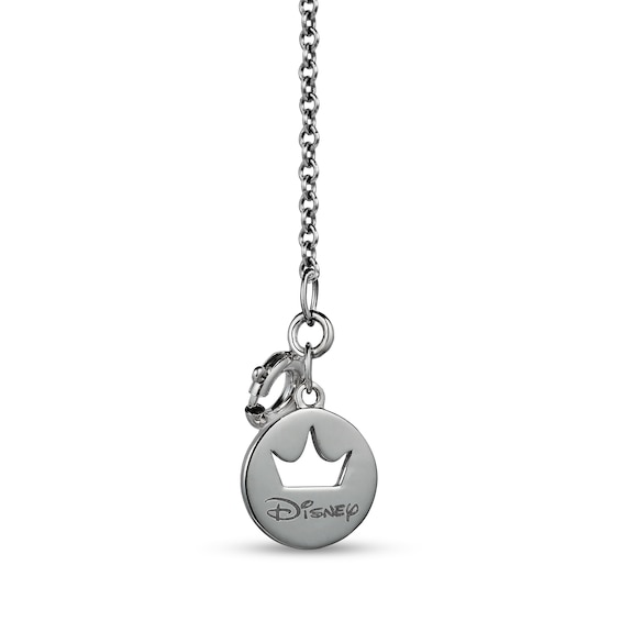 Enchanted Disney Villains Maleficent 1/10 CT. T.w. Black Diamond Diablo on Rose Vine Pendant in Sterling Silver â 19"
