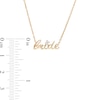 Thumbnail Image 3 of 1/20 CT. T.W. Diamond Solitaire Cursive "bride" Necklace in 10K Gold
