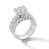 Thumbnail Image 3 of 4 CT. T.W. Pear-Shaped Multi-Diamond Three Piece Bridal Set in 14K White Gold (I/I2)