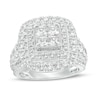 Thumbnail Image 1 of 3 CT. T.W. Quad Princess-Cut Diamond Double Frame Engagement Ring in 14K White Gold (I/I2)